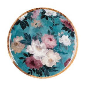 Mangowood Platter - Green Floral
